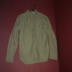 Olive Green button down & Free black shirt